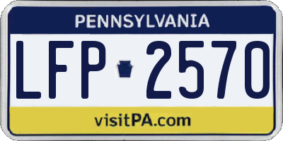 PA license plate LFP2570