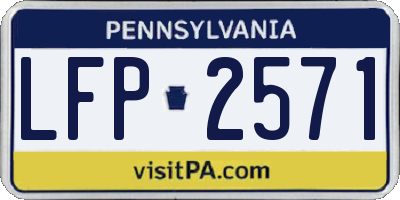 PA license plate LFP2571