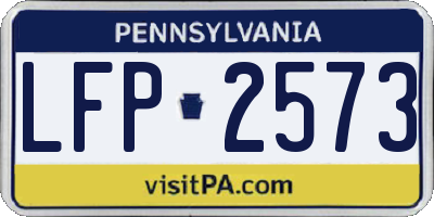 PA license plate LFP2573