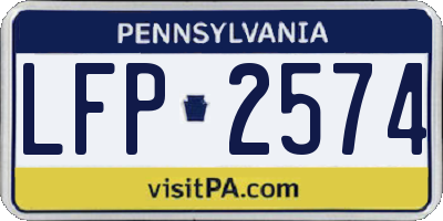 PA license plate LFP2574
