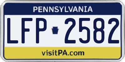 PA license plate LFP2582