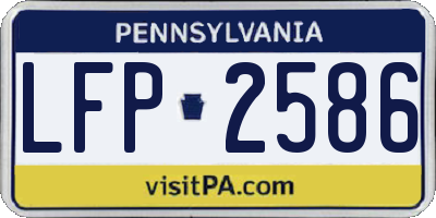 PA license plate LFP2586