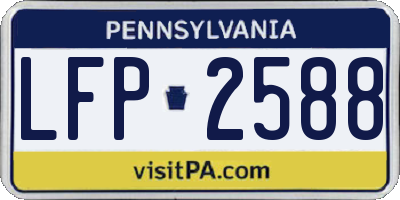 PA license plate LFP2588