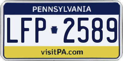 PA license plate LFP2589