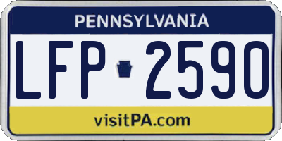 PA license plate LFP2590