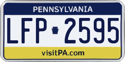 PA license plate LFP2595