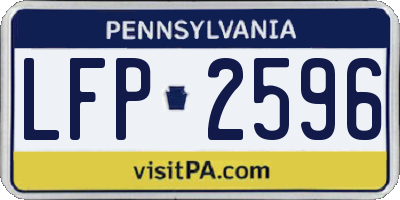 PA license plate LFP2596