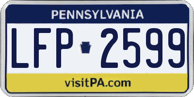 PA license plate LFP2599