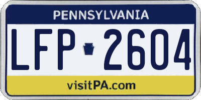 PA license plate LFP2604