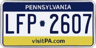 PA license plate LFP2607