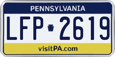 PA license plate LFP2619