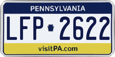 PA license plate LFP2622