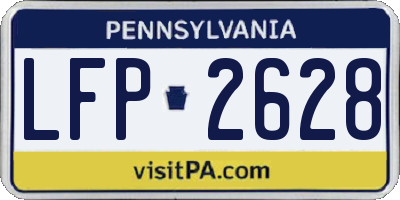 PA license plate LFP2628