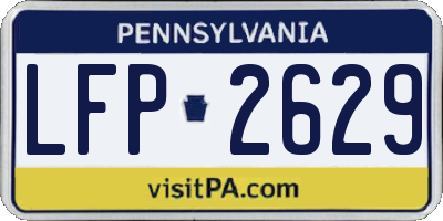 PA license plate LFP2629