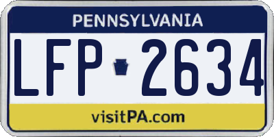 PA license plate LFP2634