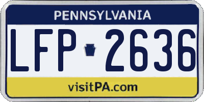 PA license plate LFP2636