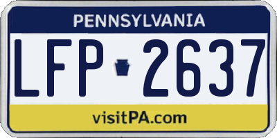 PA license plate LFP2637