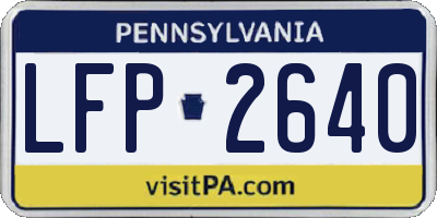 PA license plate LFP2640
