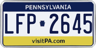 PA license plate LFP2645