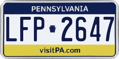 PA license plate LFP2647