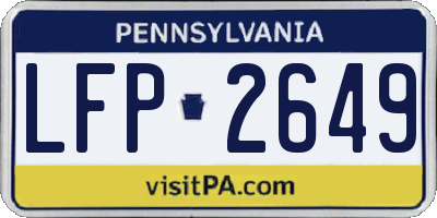 PA license plate LFP2649