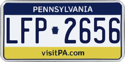 PA license plate LFP2656