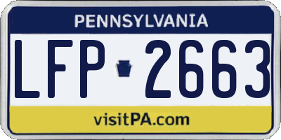 PA license plate LFP2663