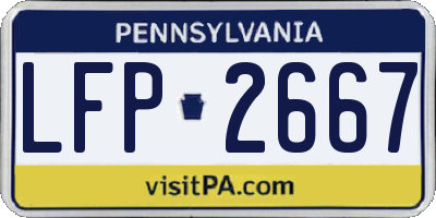PA license plate LFP2667