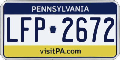 PA license plate LFP2672