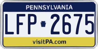 PA license plate LFP2675