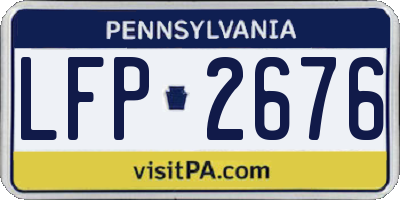 PA license plate LFP2676
