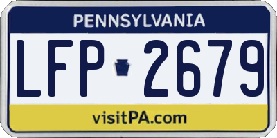 PA license plate LFP2679