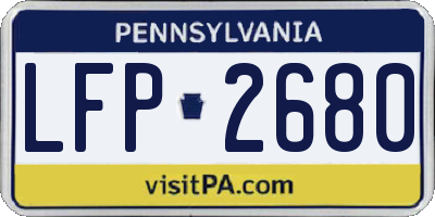 PA license plate LFP2680