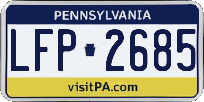 PA license plate LFP2685