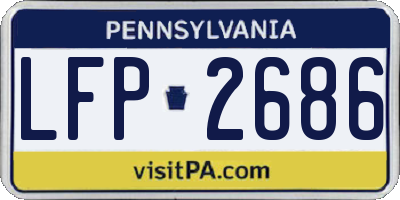 PA license plate LFP2686