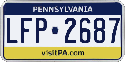 PA license plate LFP2687