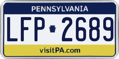 PA license plate LFP2689