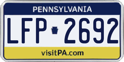 PA license plate LFP2692