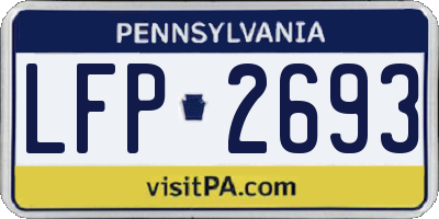 PA license plate LFP2693