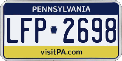 PA license plate LFP2698