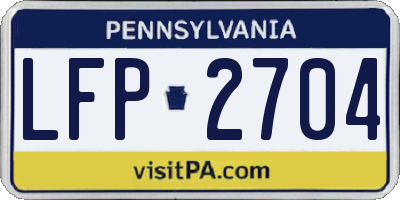 PA license plate LFP2704