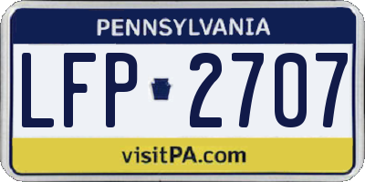 PA license plate LFP2707