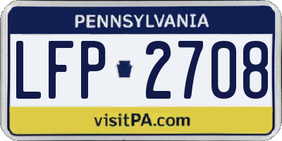 PA license plate LFP2708