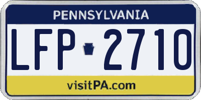 PA license plate LFP2710