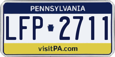 PA license plate LFP2711