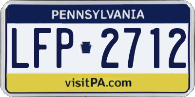 PA license plate LFP2712