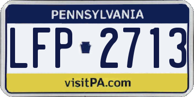 PA license plate LFP2713