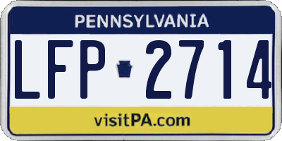 PA license plate LFP2714
