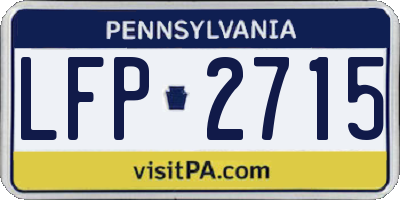 PA license plate LFP2715
