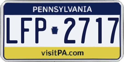 PA license plate LFP2717